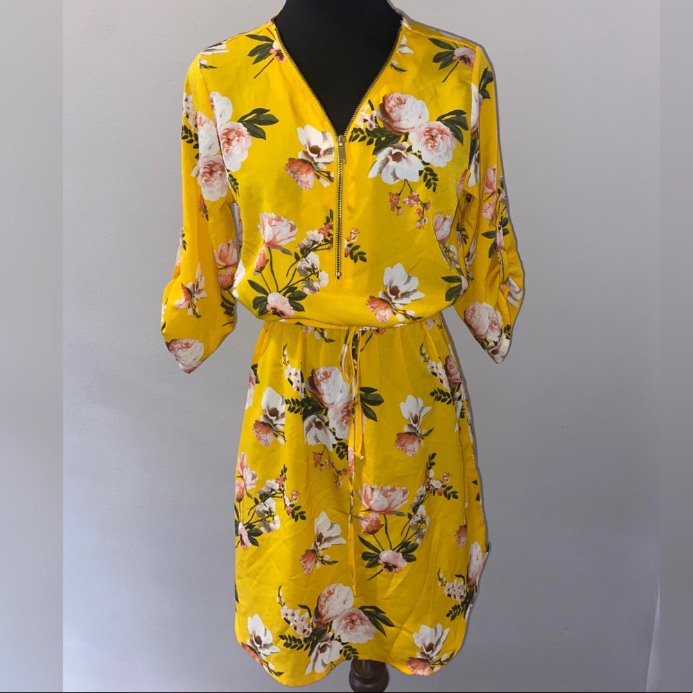 Stella Tweed Yellow Floral Dress